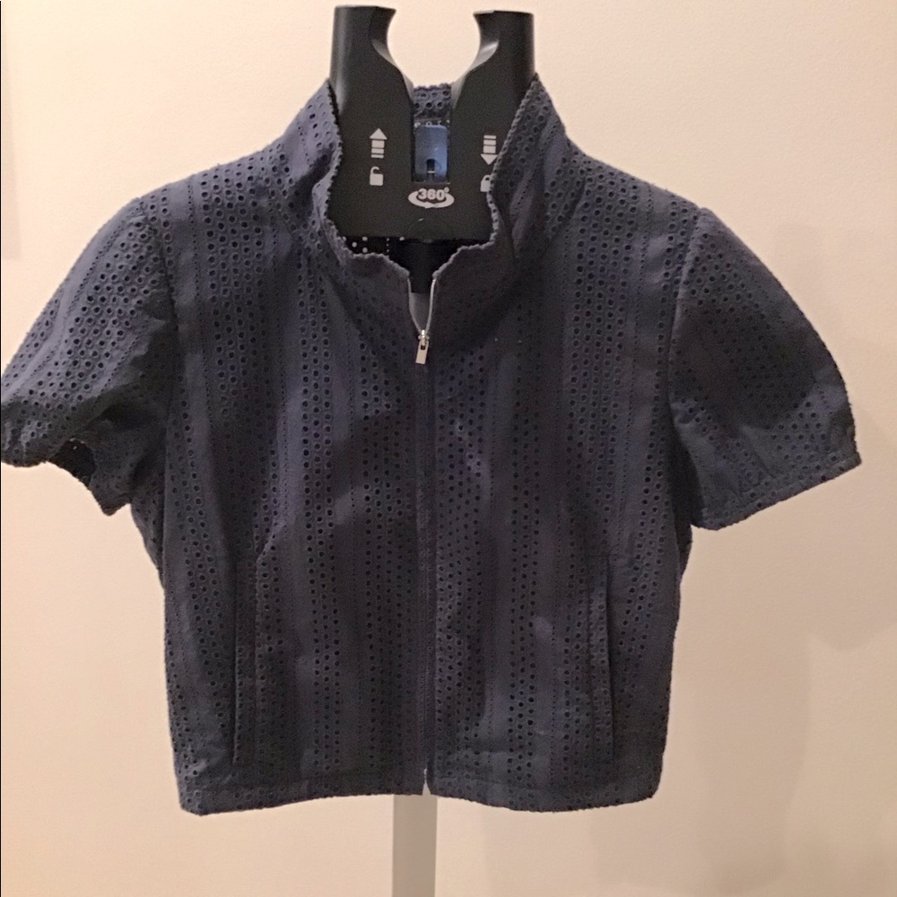 Theory short sleeve top with zipper. Size 12